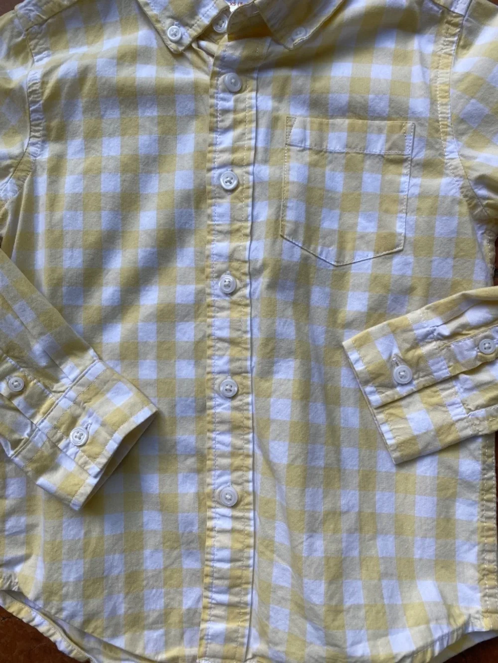 3-4T Gymboree Cotton Yellow Gingham Button Down